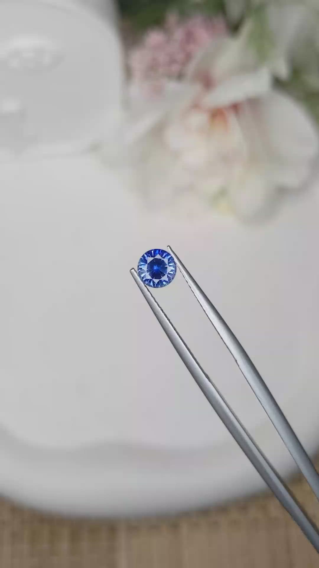 0.74 Ct. Blue Sapphire from Ceylon (Sri Lanka) Size Video
