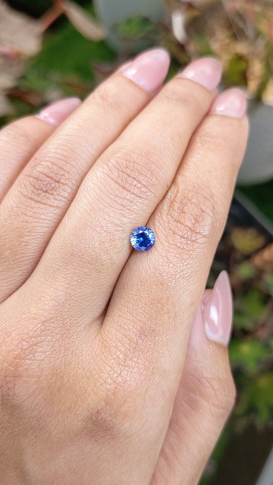 0.74 Ct. Blue Sapphire from Ceylon (Sri Lanka) Size Video