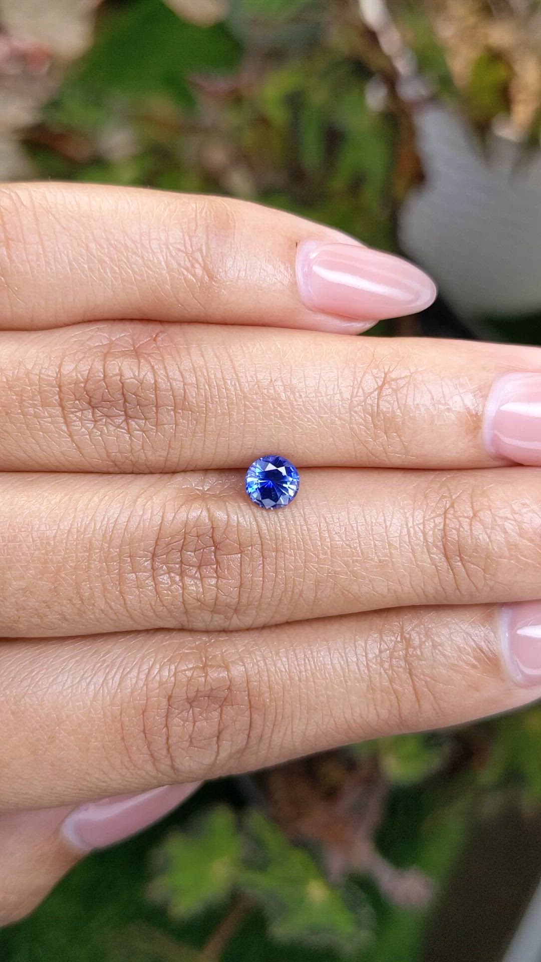 0.74 Ct. Blue Sapphire from Ceylon (Sri Lanka) Size Video