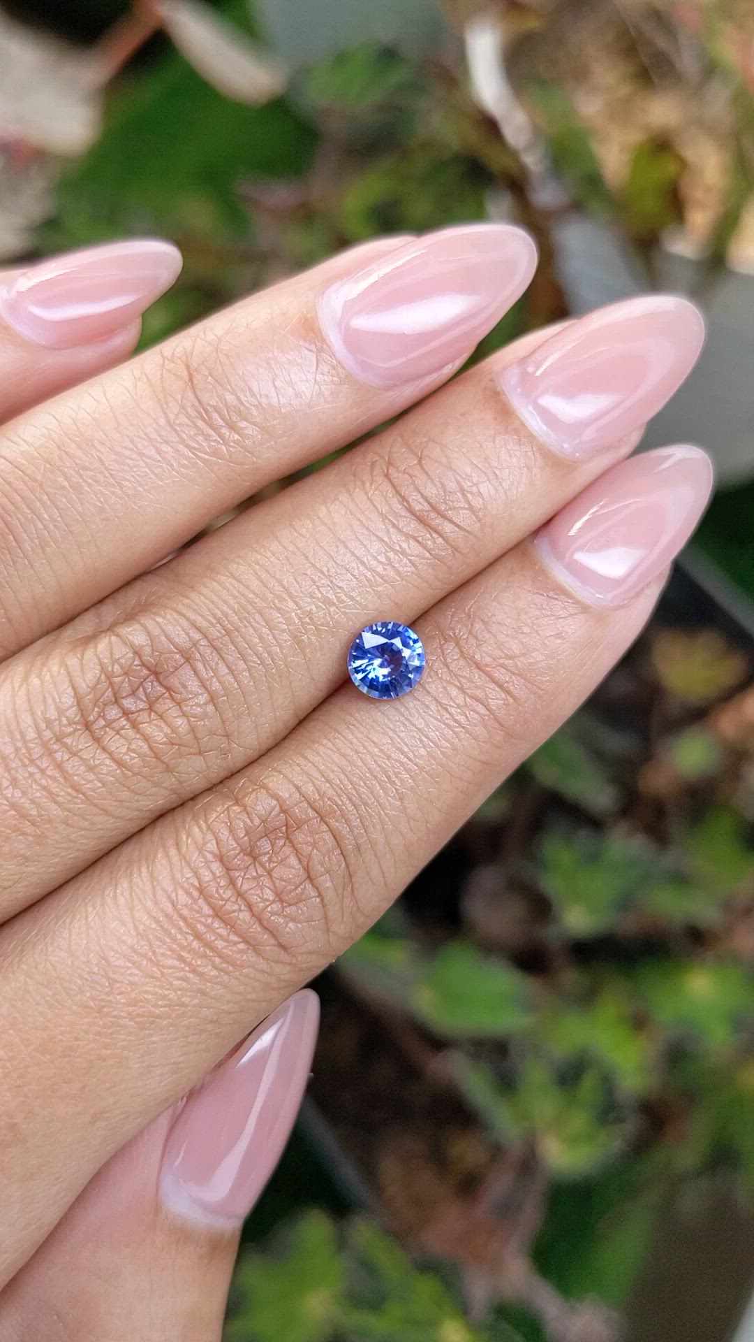 0.87 Ct. Blue Sapphire from Ceylon (Sri Lanka) Size Video