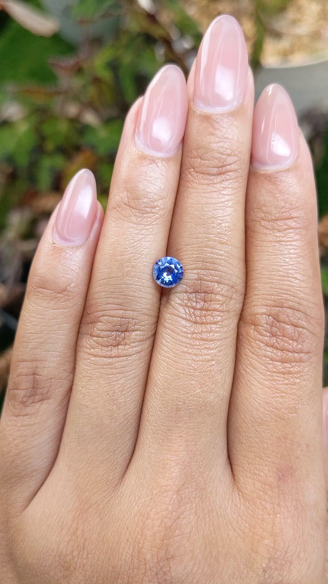 0.87 Ct. Blue Sapphire from Ceylon (Sri Lanka) Size Video
