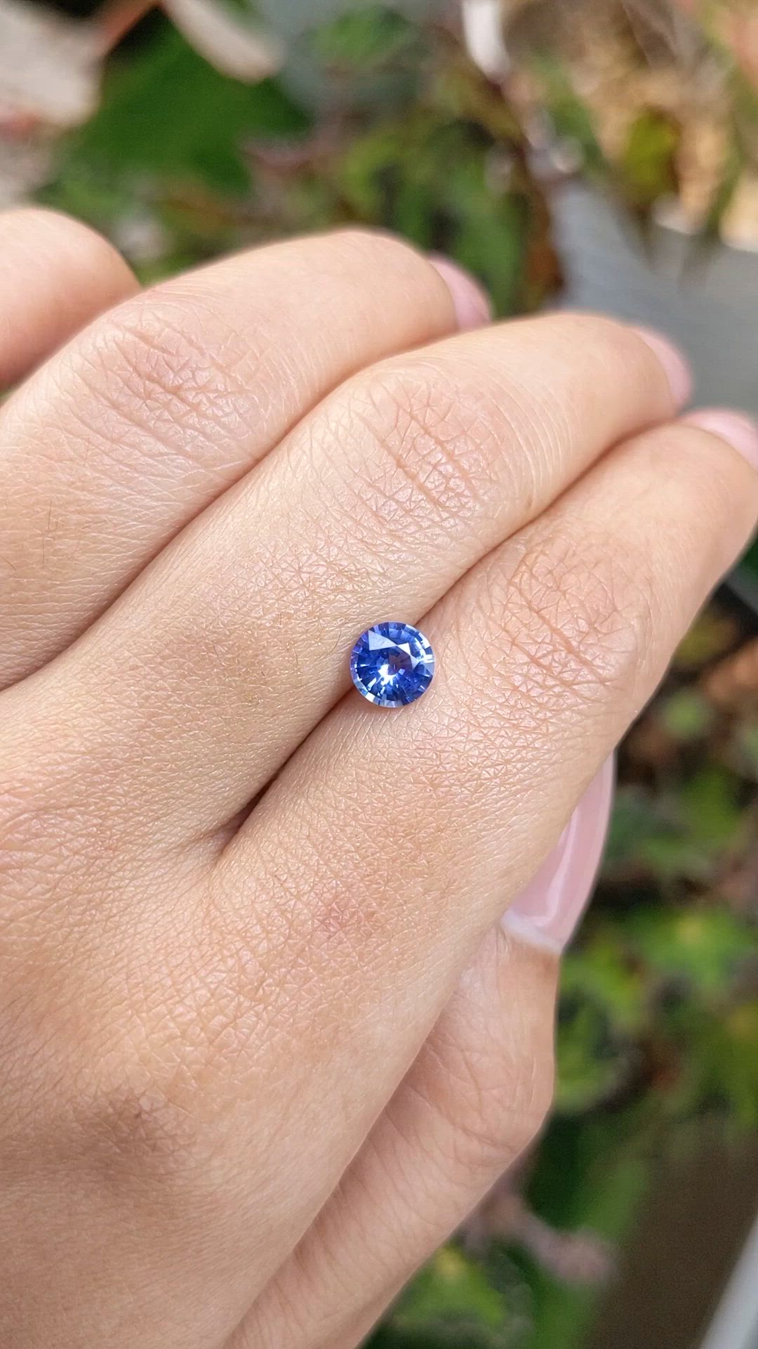 0.87 Ct. Blue Sapphire from Ceylon (Sri Lanka) Size Video