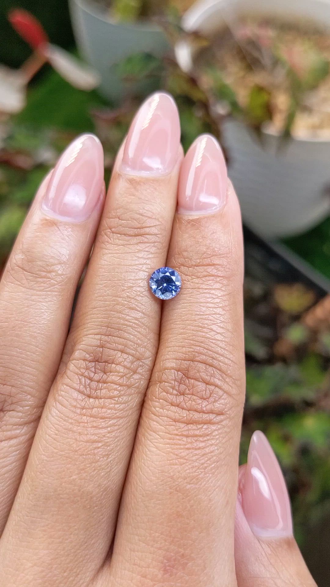 0.84 Ct. Blue Sapphire from Ceylon (Sri Lanka) Size Video