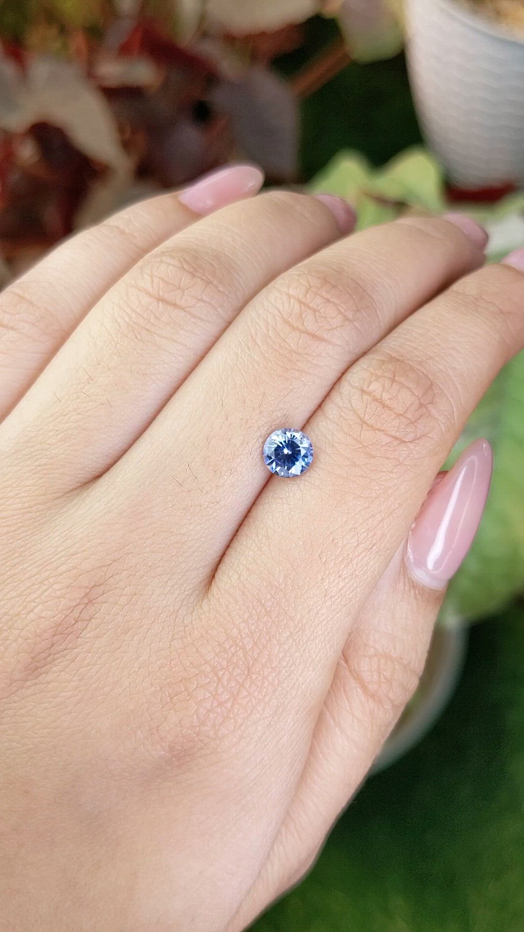 1.00 Ct. Blue Sapphire from Ceylon (Sri Lanka) Size Video