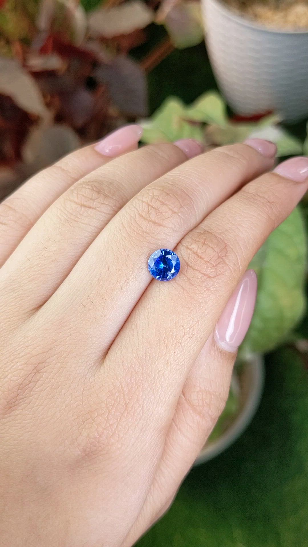 1.63 Ct. Blue Sapphire from Ceylon (Sri Lanka) Size Video