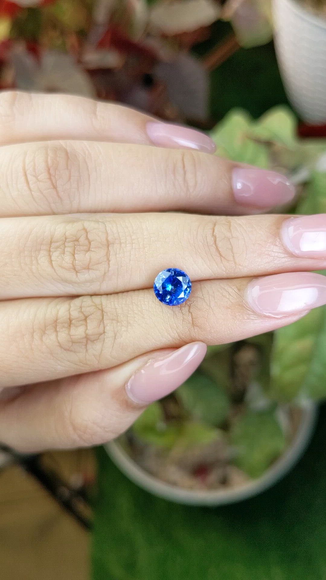 1.63 Ct. Blue Sapphire from Ceylon (Sri Lanka) Size Video