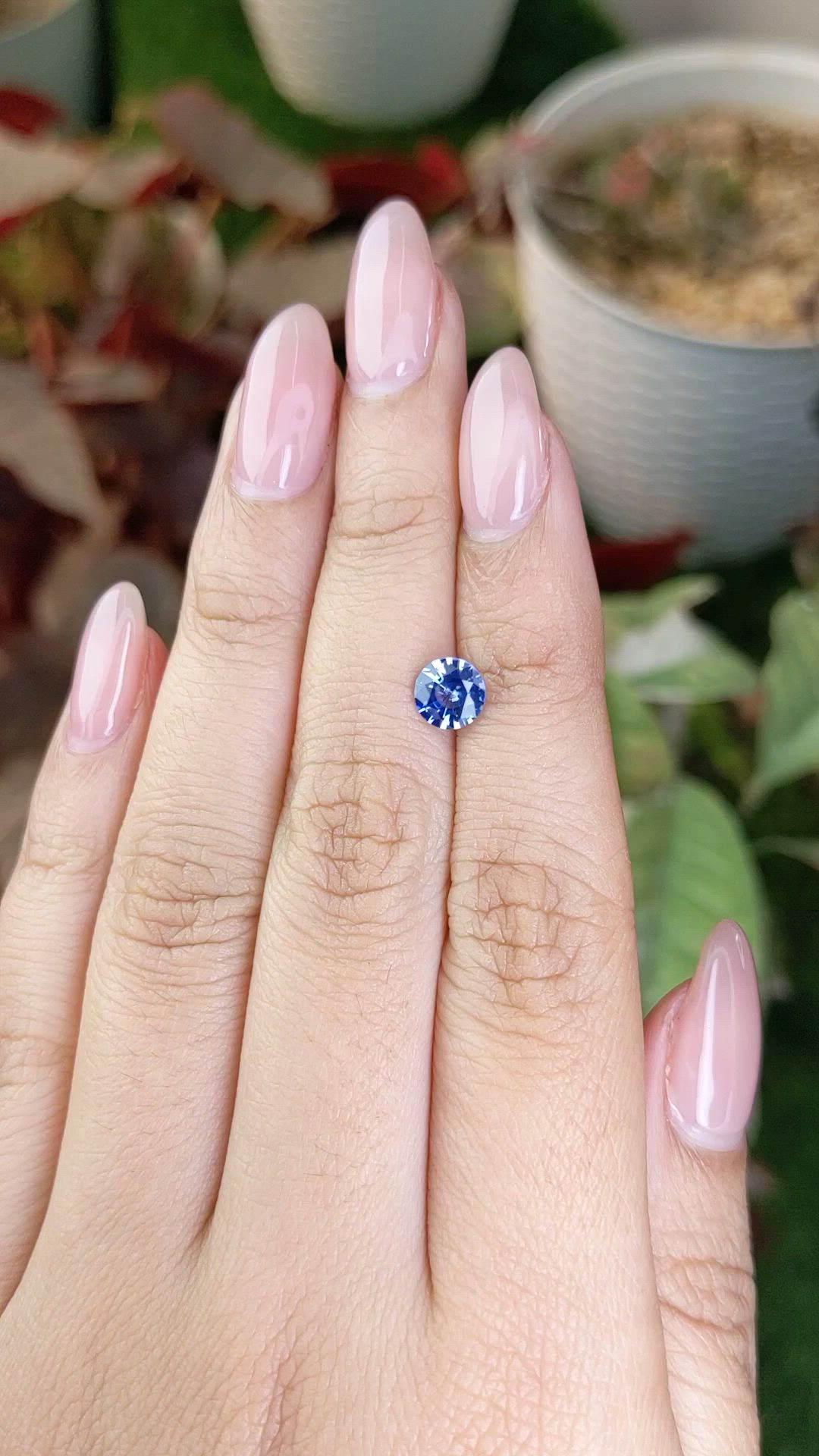 0.95 Ct. Blue Sapphire from Ceylon (Sri Lanka) Size Video