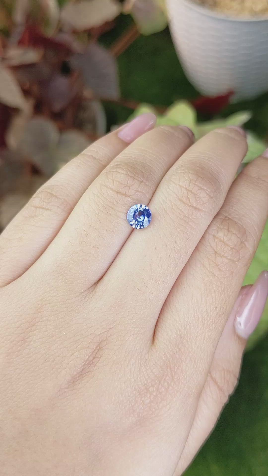 0.95 Ct. Blue Sapphire from Ceylon (Sri Lanka) Size Video