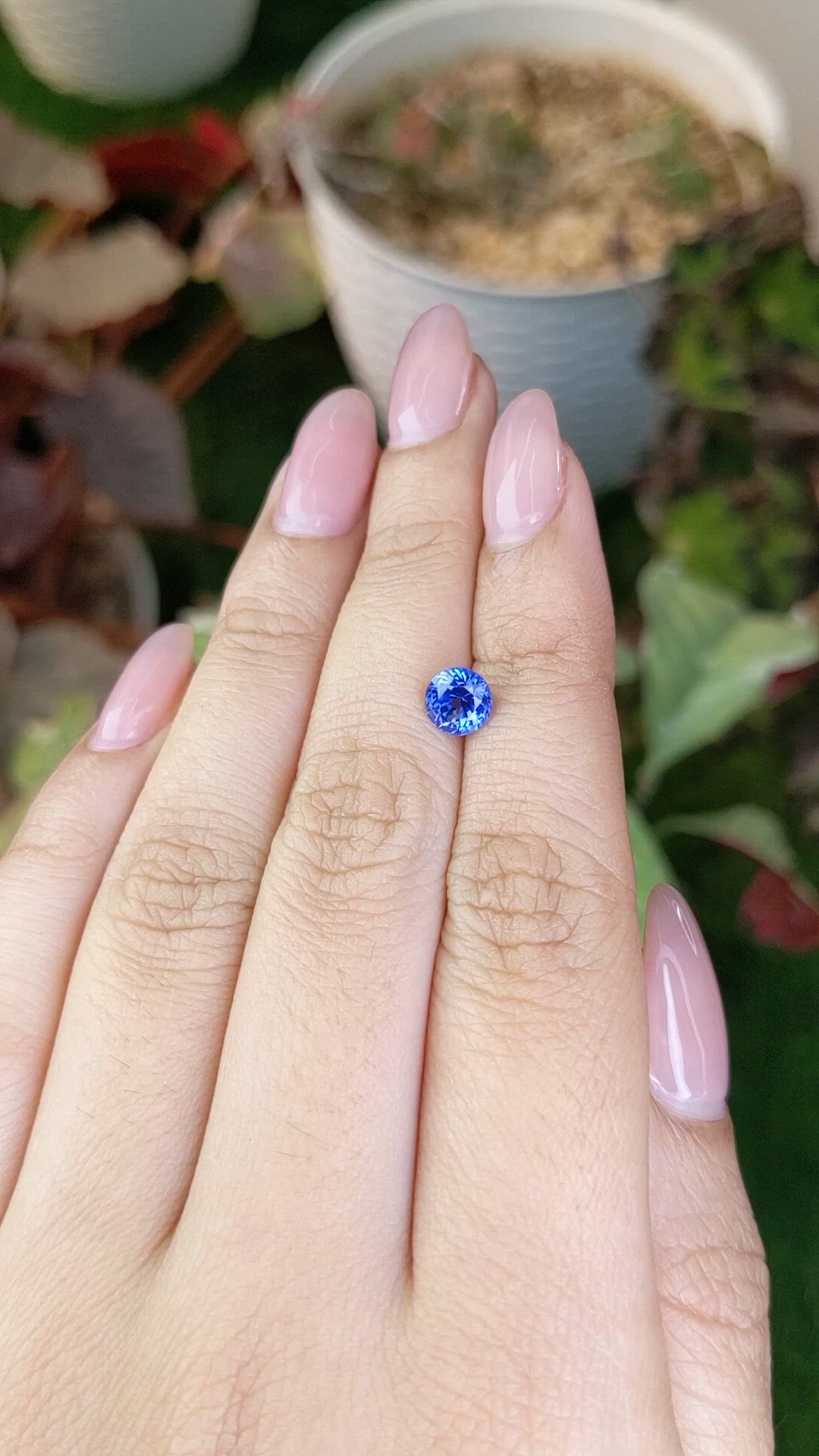 1.25 Ct. Blue Sapphire from Ceylon (Sri Lanka) Size Video
