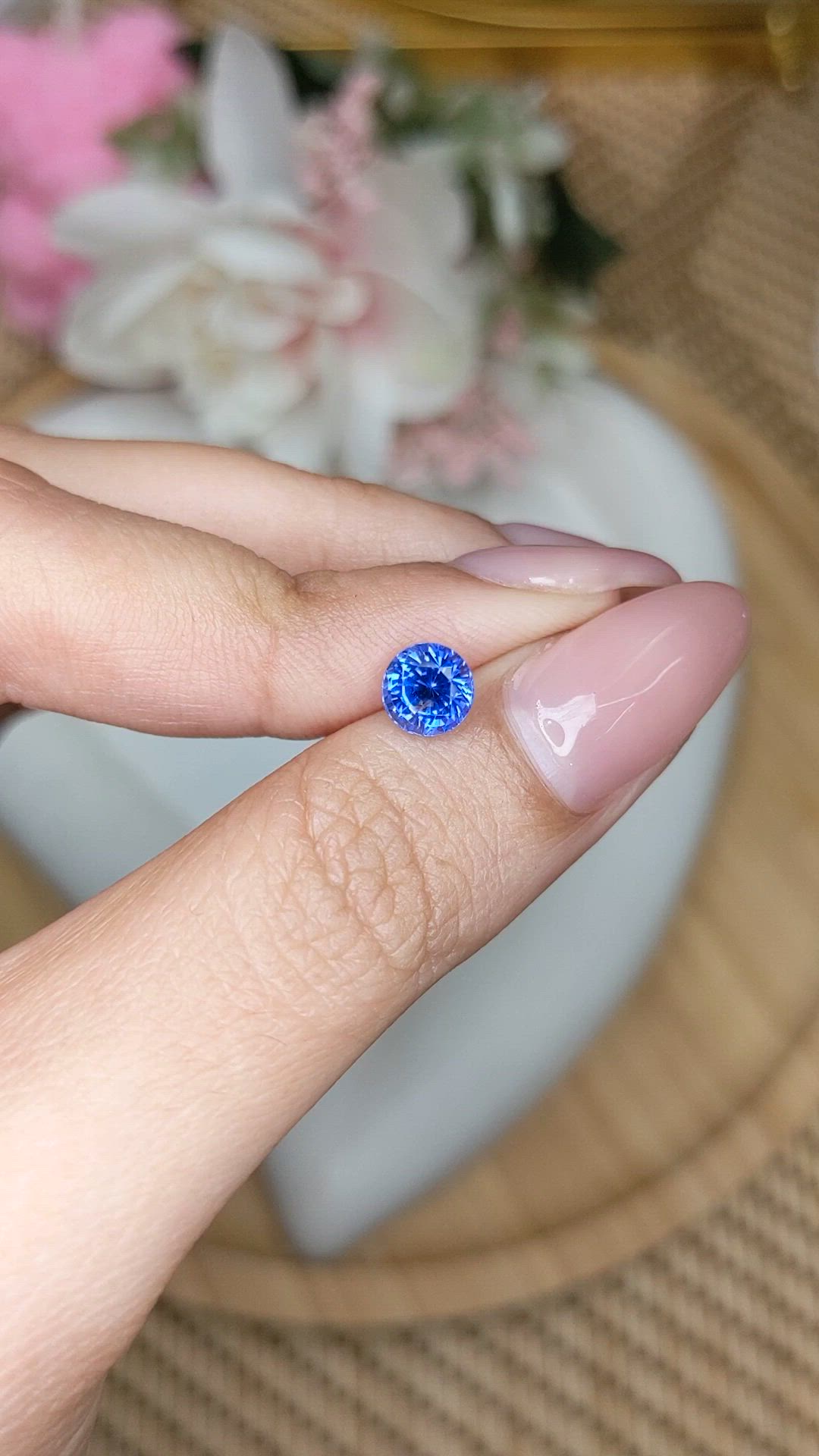 1.25 Ct. Blue Sapphire from Ceylon (Sri Lanka) Size Video