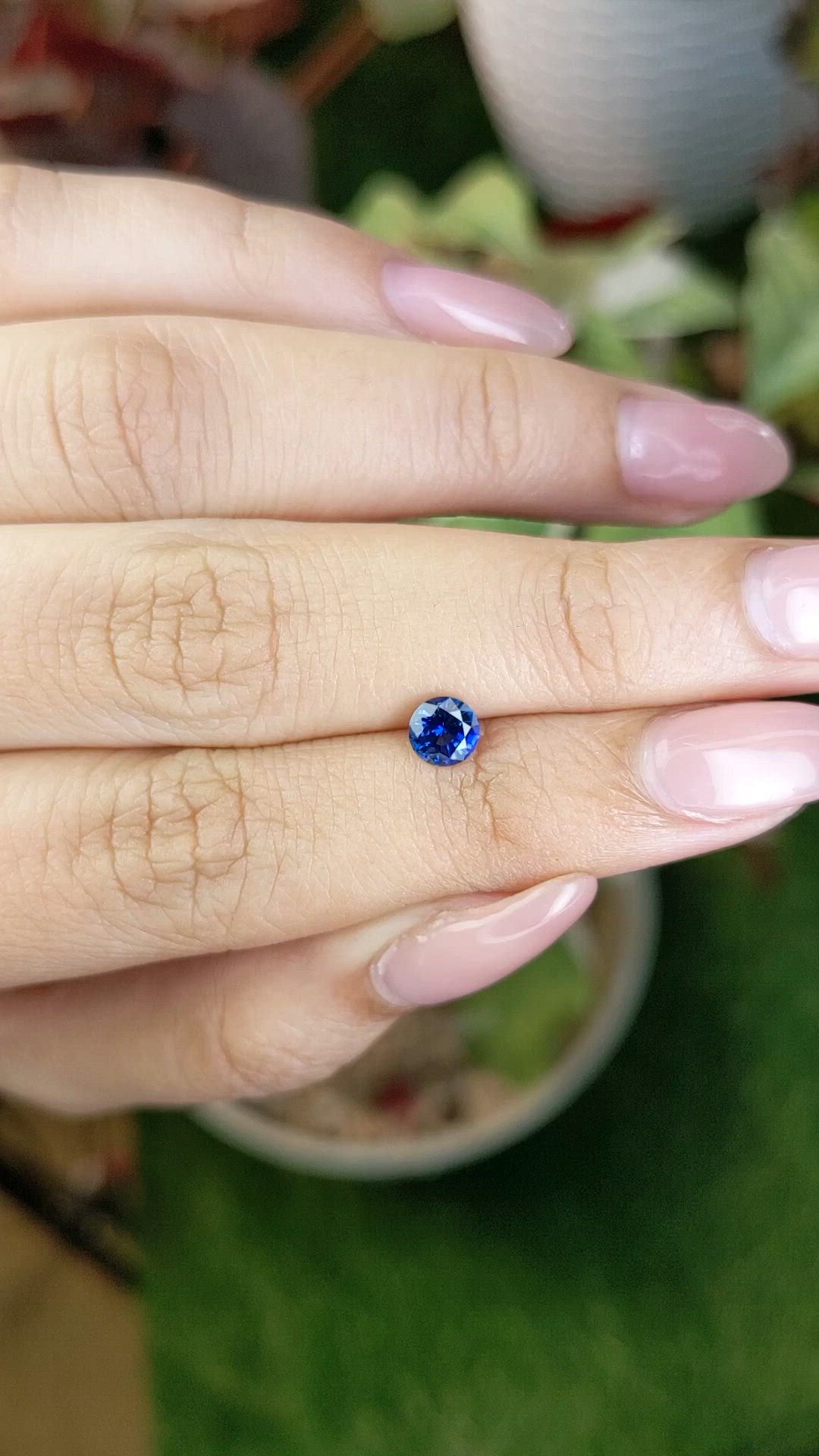 0.54 Ct. Blue Sapphire from Ceylon (Sri Lanka) Size Video