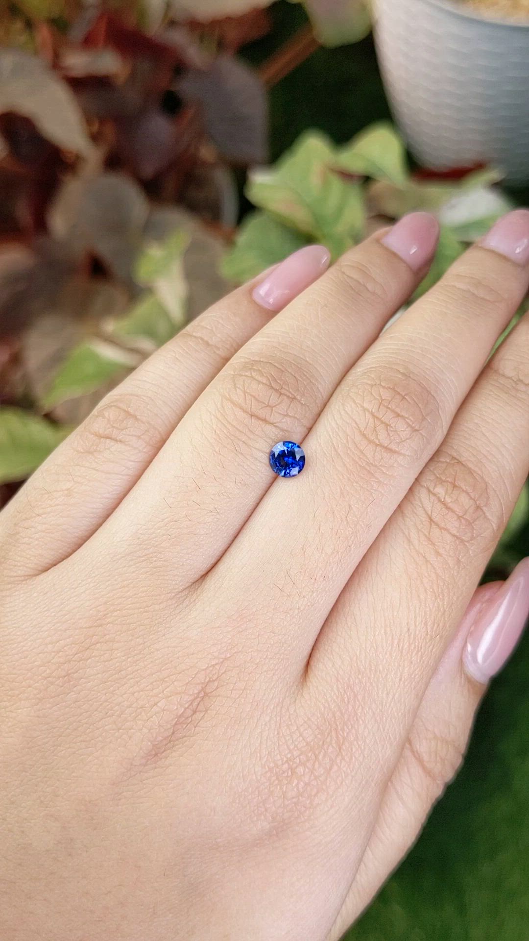 0.54 Ct. Blue Sapphire from Ceylon (Sri Lanka) Size Video