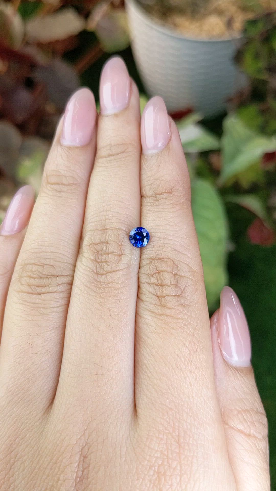 0.54 Ct. Blue Sapphire from Ceylon (Sri Lanka) Size Video