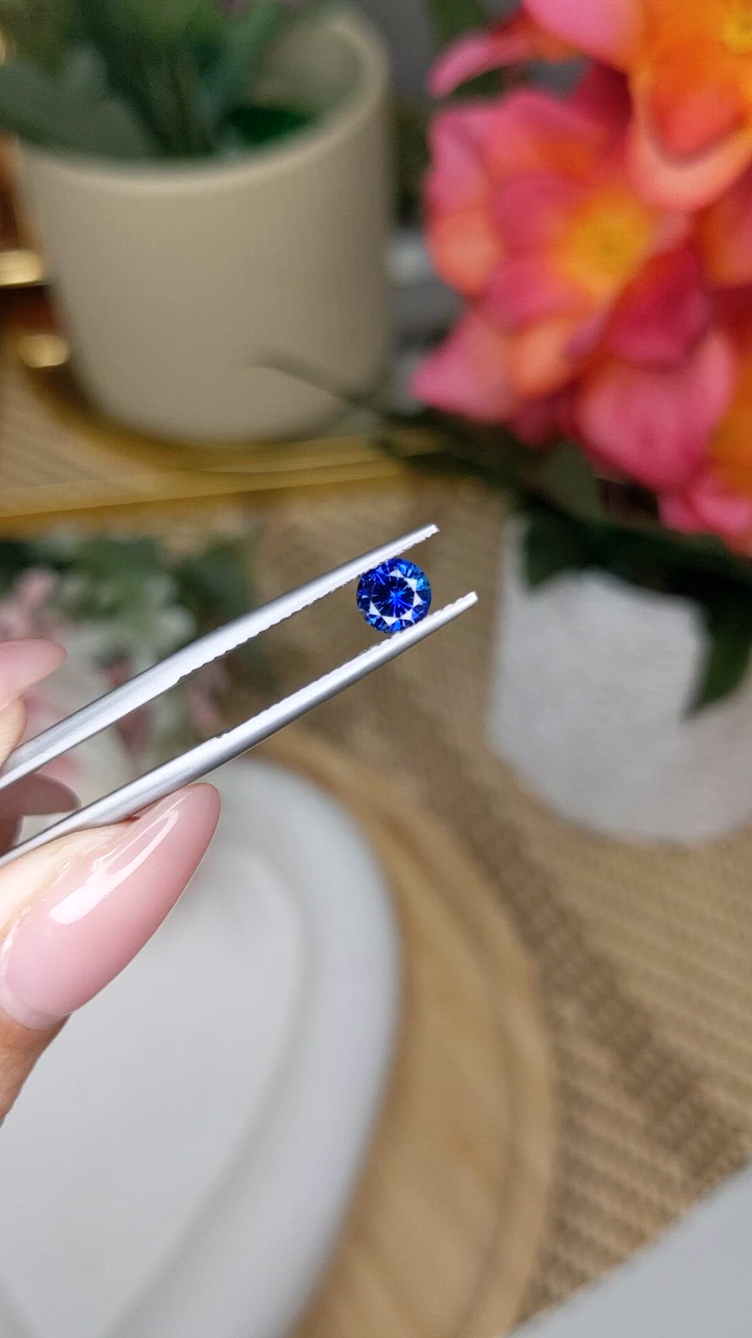 0.54 Ct. Blue Sapphire from Ceylon (Sri Lanka) Size Video