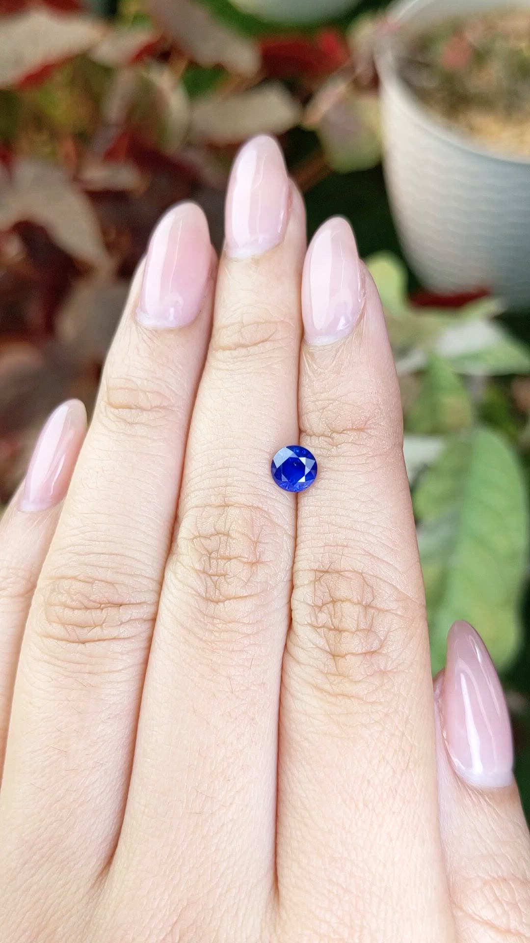 0.80 Ct. Blue Sapphire from Ceylon (Sri Lanka) Size Video