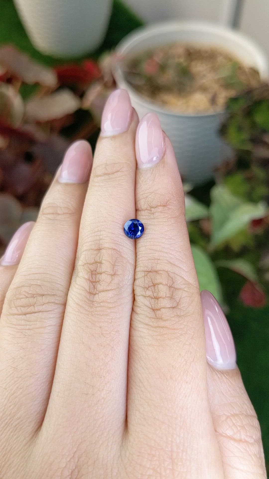 0.62 Ct. Blue Sapphire from Ceylon (Sri Lanka) Size Video