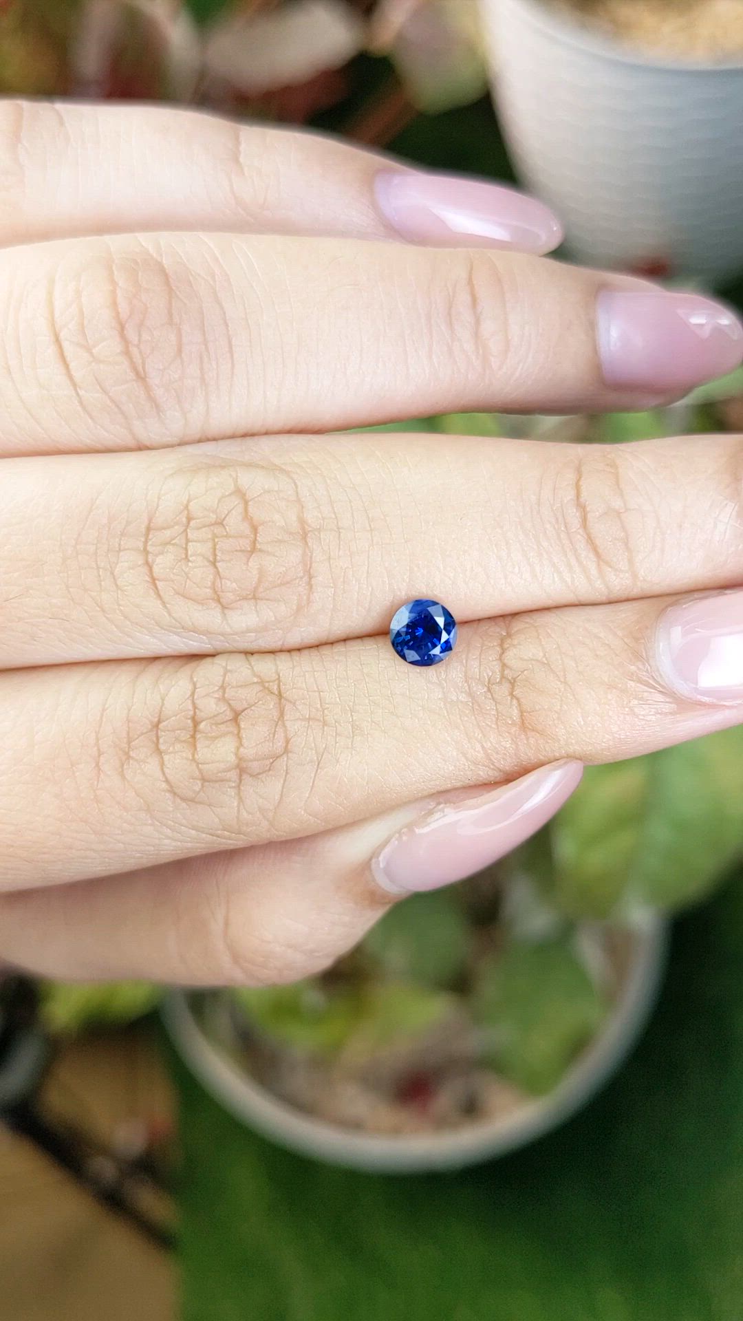 0.62 Ct. Blue Sapphire from Ceylon (Sri Lanka) Size Video
