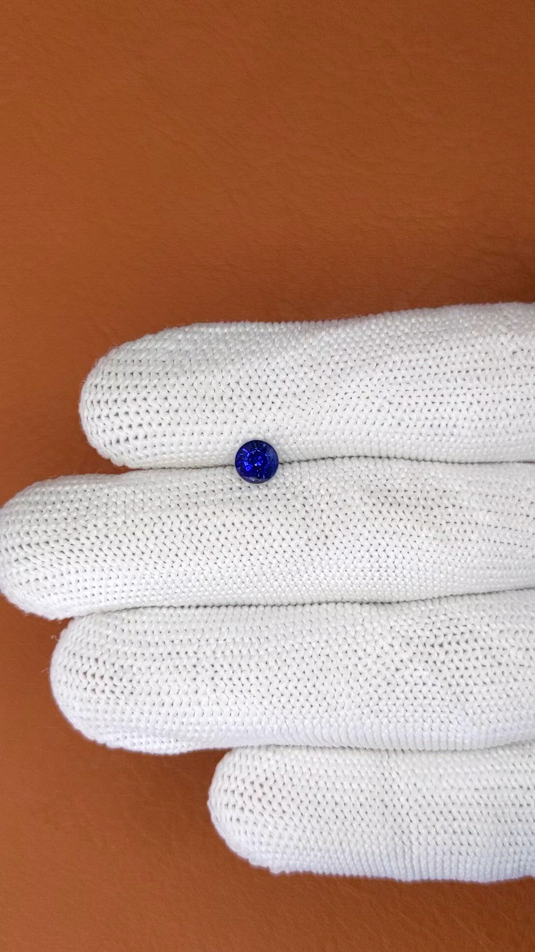 0.62 Ct. Blue Sapphire from Ceylon (Sri Lanka) Size Video