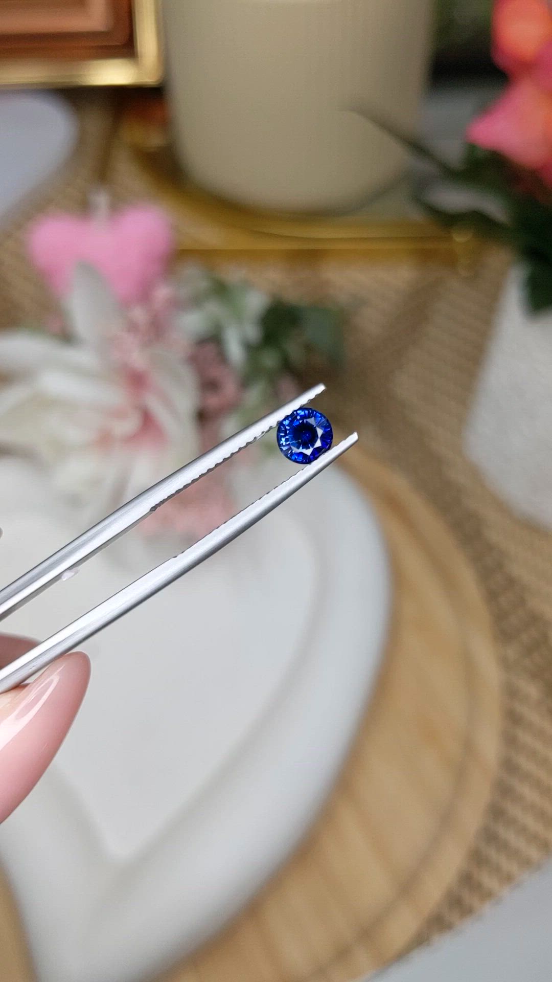 0.71 Ct. Blue Sapphire from Ceylon (Sri Lanka) Size Video