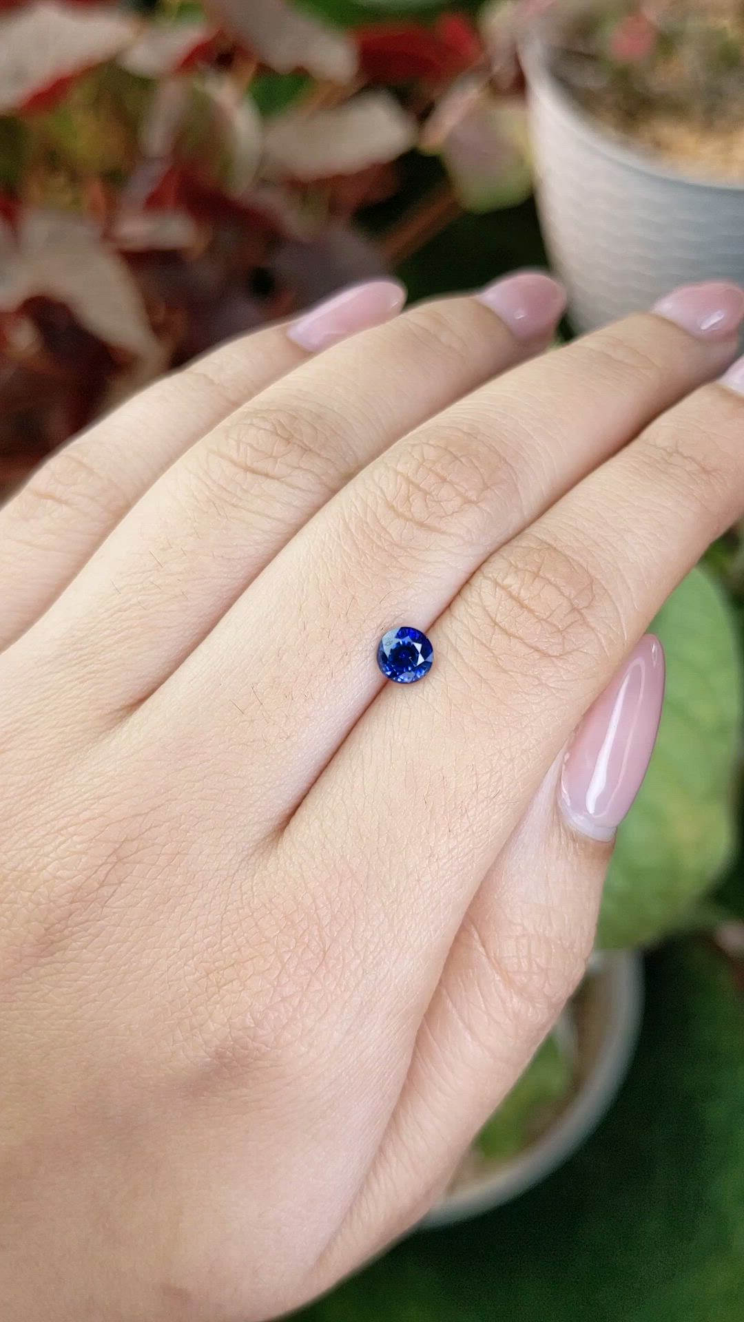 0.71 Ct. Blue Sapphire from Ceylon (Sri Lanka) Size Video
