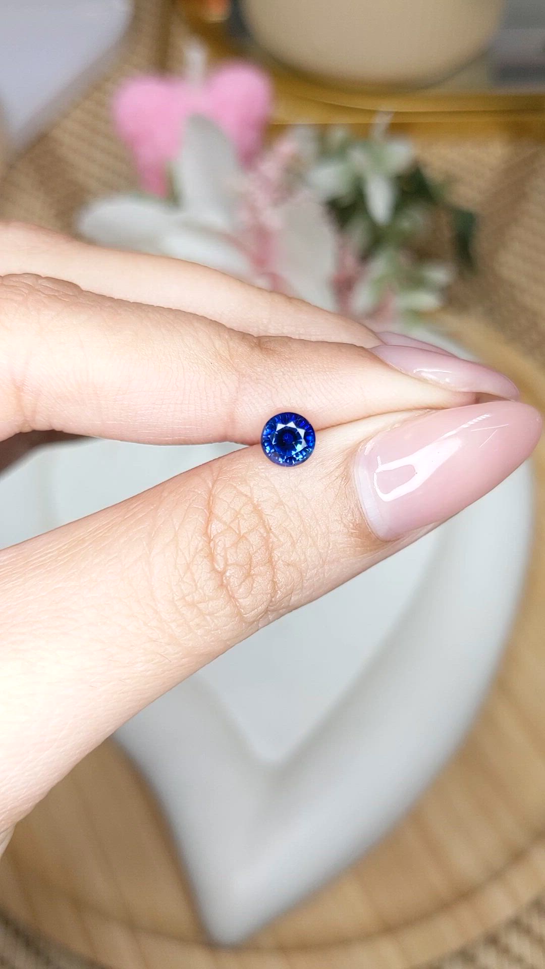 0.71 Ct. Blue Sapphire from Ceylon (Sri Lanka) Size Video