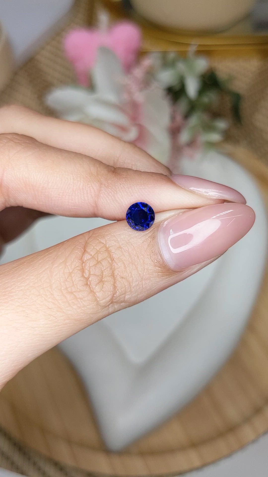 0.85 Ct. Blue Sapphire from Ceylon (Sri Lanka) Size Video
