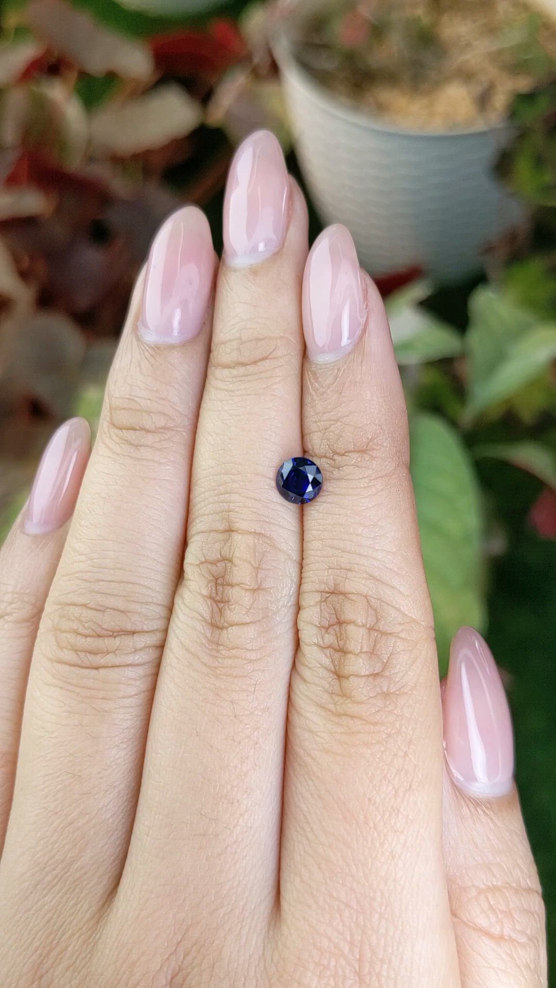 0.74 Ct. Blue Sapphire from Ceylon (Sri Lanka) Size Video
