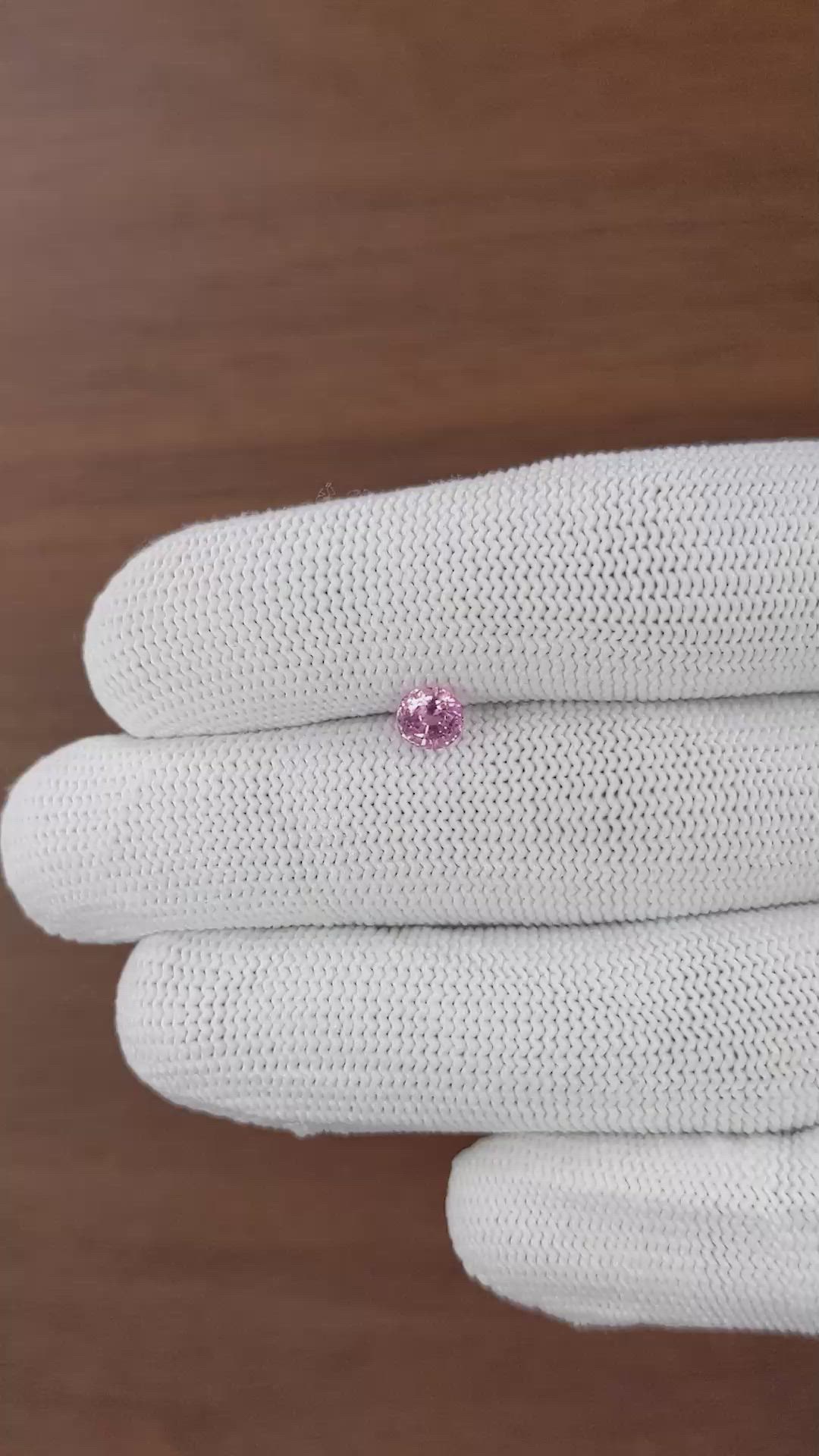 0.71 Ct. Purplish Pink Sapphire from Tanzania Size Video