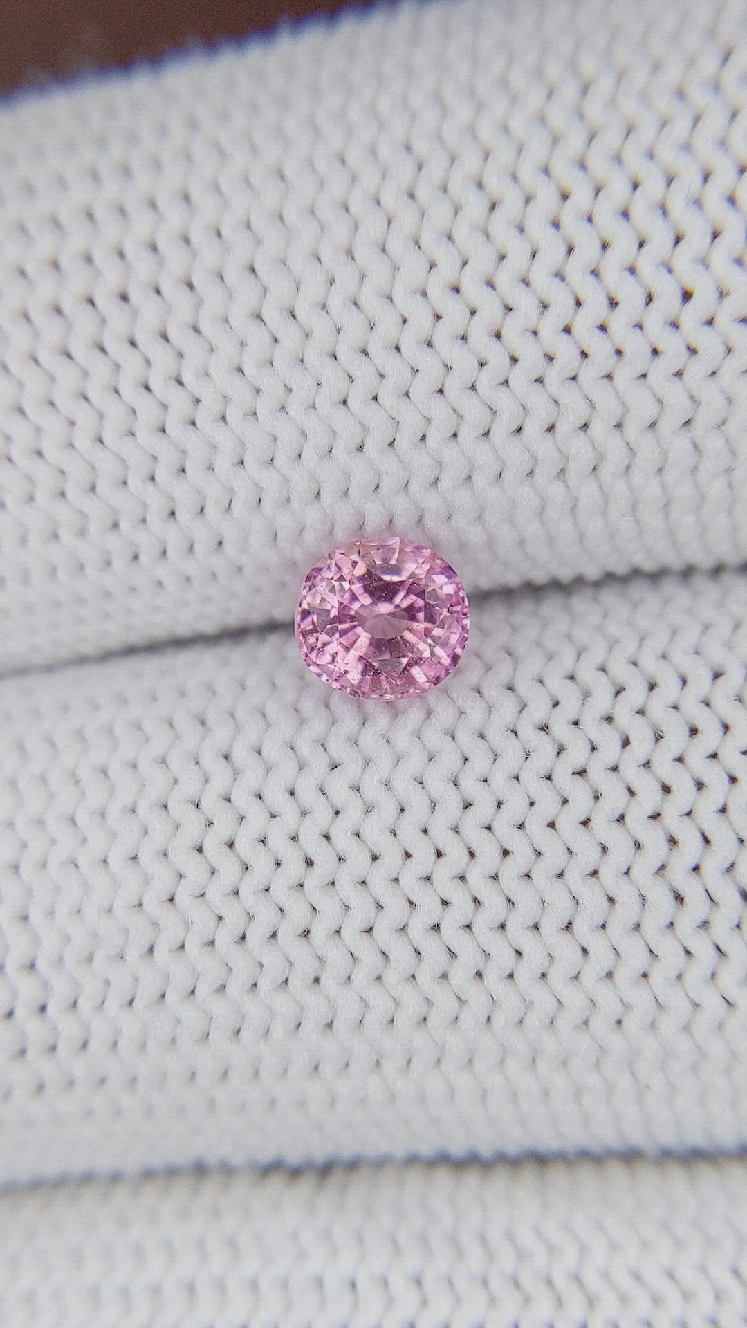 0.71 Ct. Purplish Pink Sapphire from Tanzania Size Video