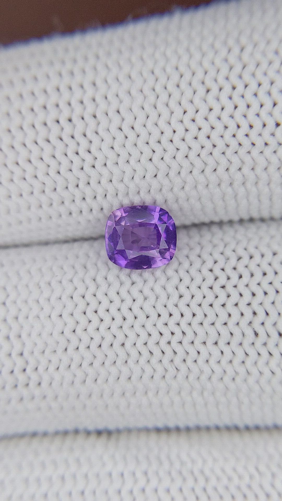 0.82 Ct. Pinkish Purple Sapphire from Tanzania Size Video