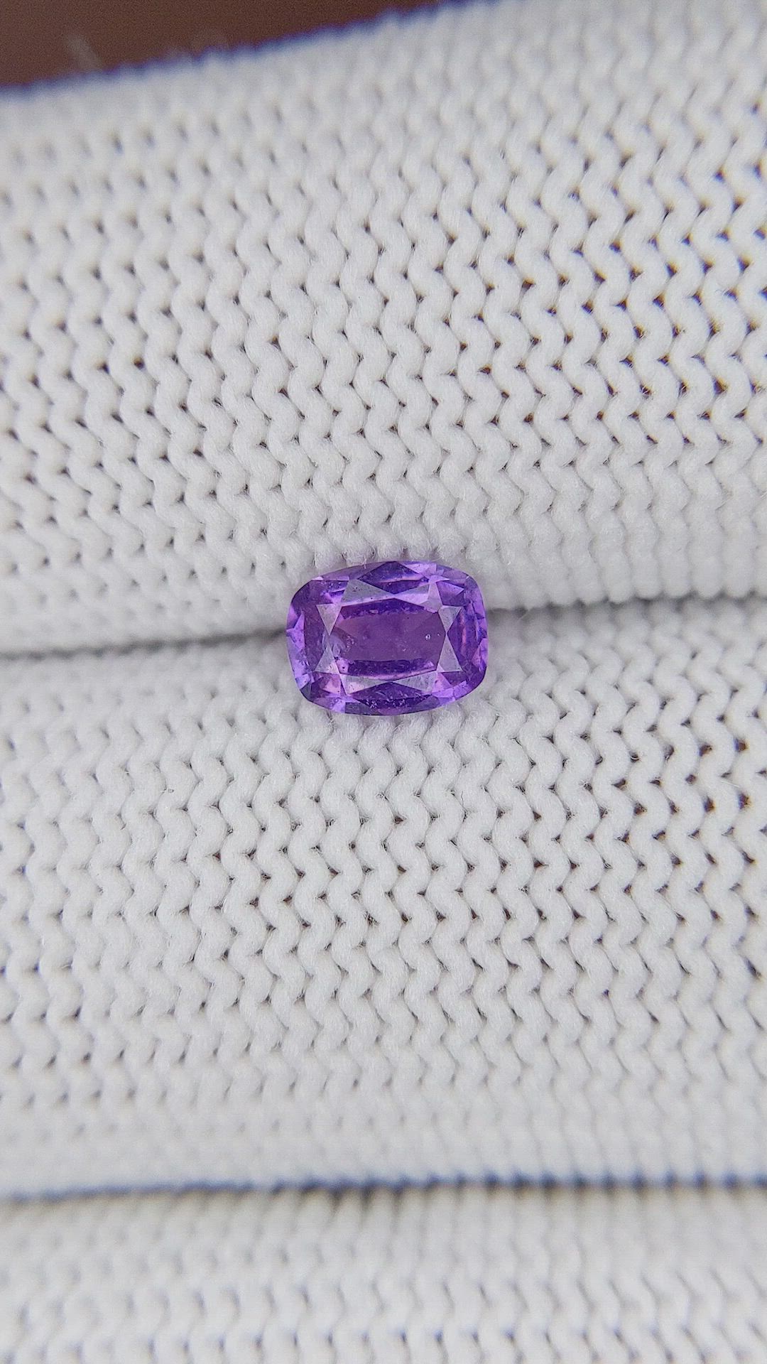 0.57 Ct. Pinkish Purple Sapphire from Tanzania Size Video