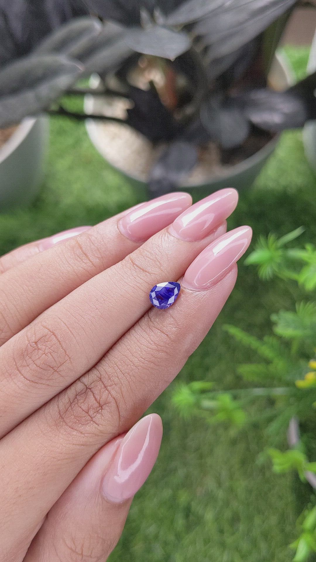 1.11 Ct. Purplish Blue Sapphire from Tanzania Size Video