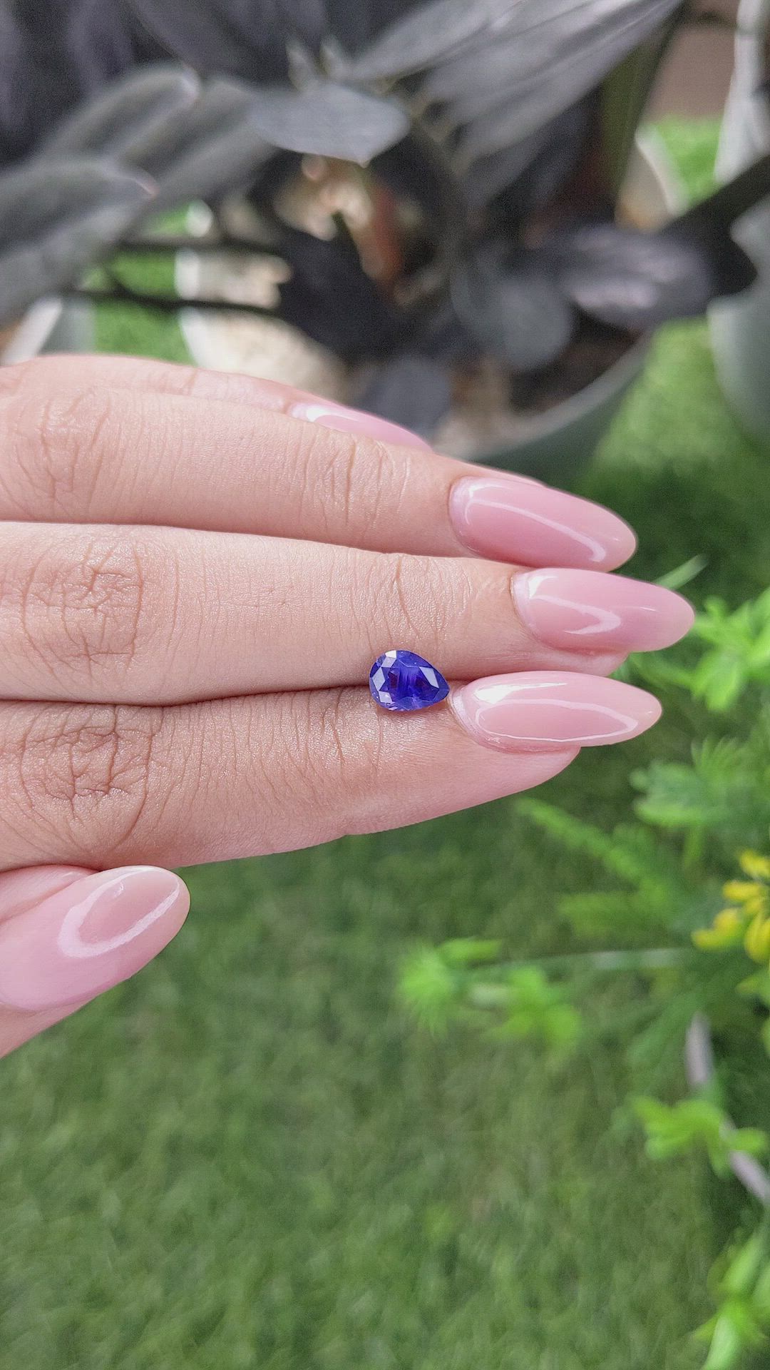 1.11 Ct. Purplish Blue Sapphire from Tanzania Size Video