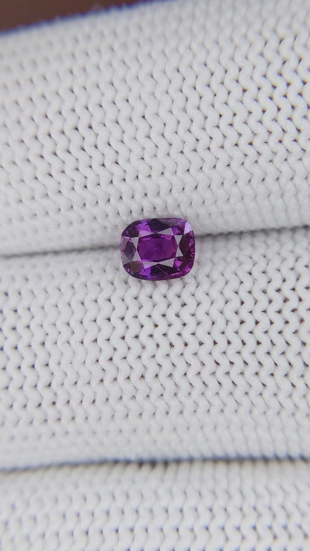 0.67 Ct. Purple Sapphire from Tanzania Size Video