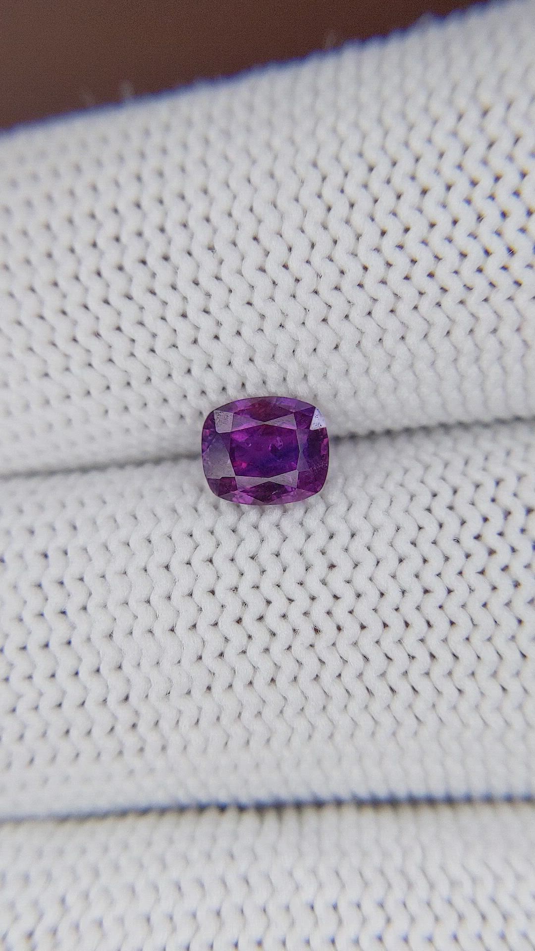 0.79 Ct. Pinkish Purple Sapphire from Tanzania Size Video