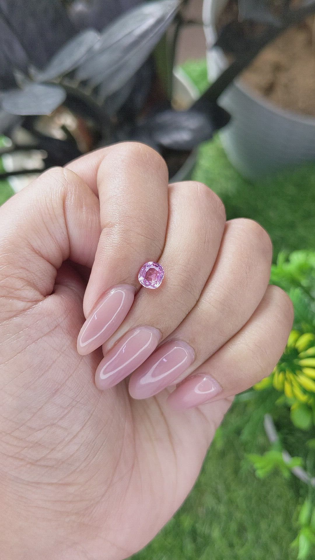 0.81 Ct. Pink Sapphire from Tanzania Size Video