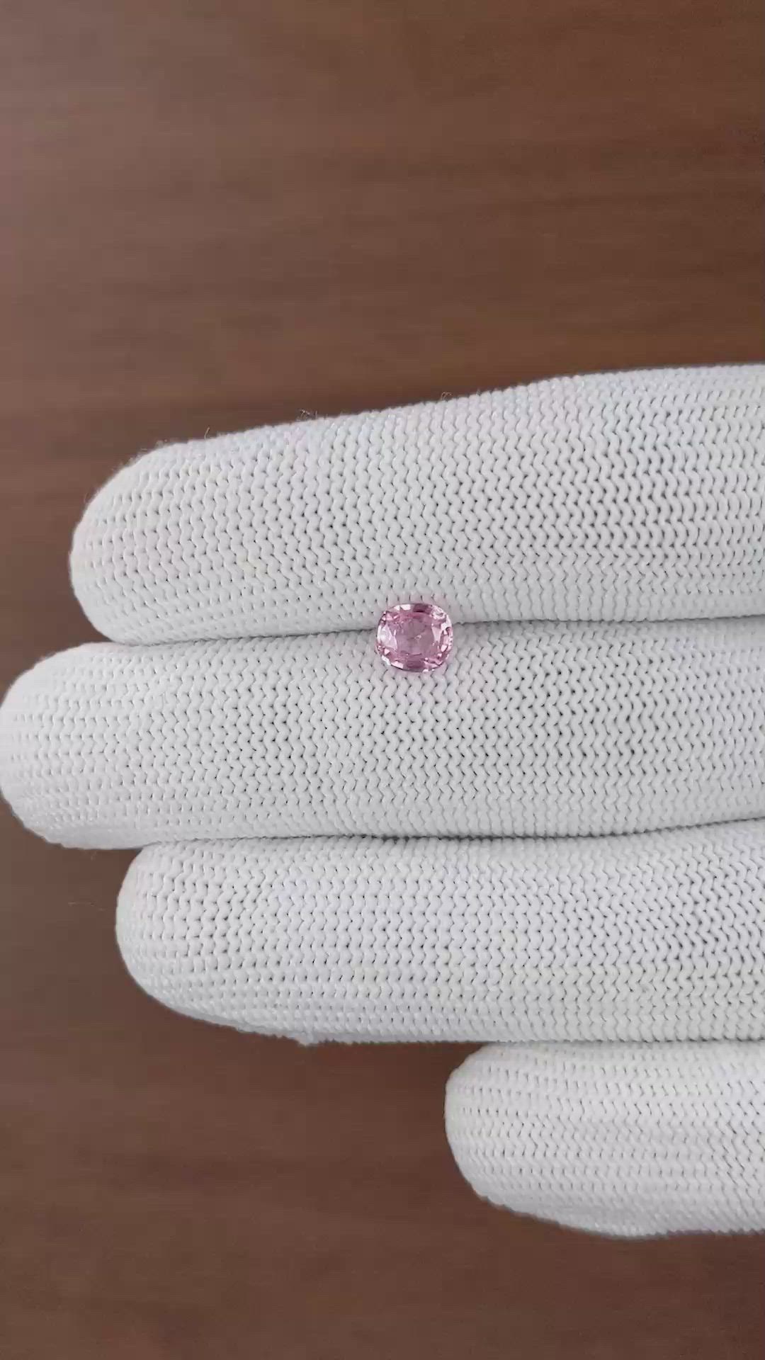 0.81 Ct. Pink Sapphire from Tanzania Size Video