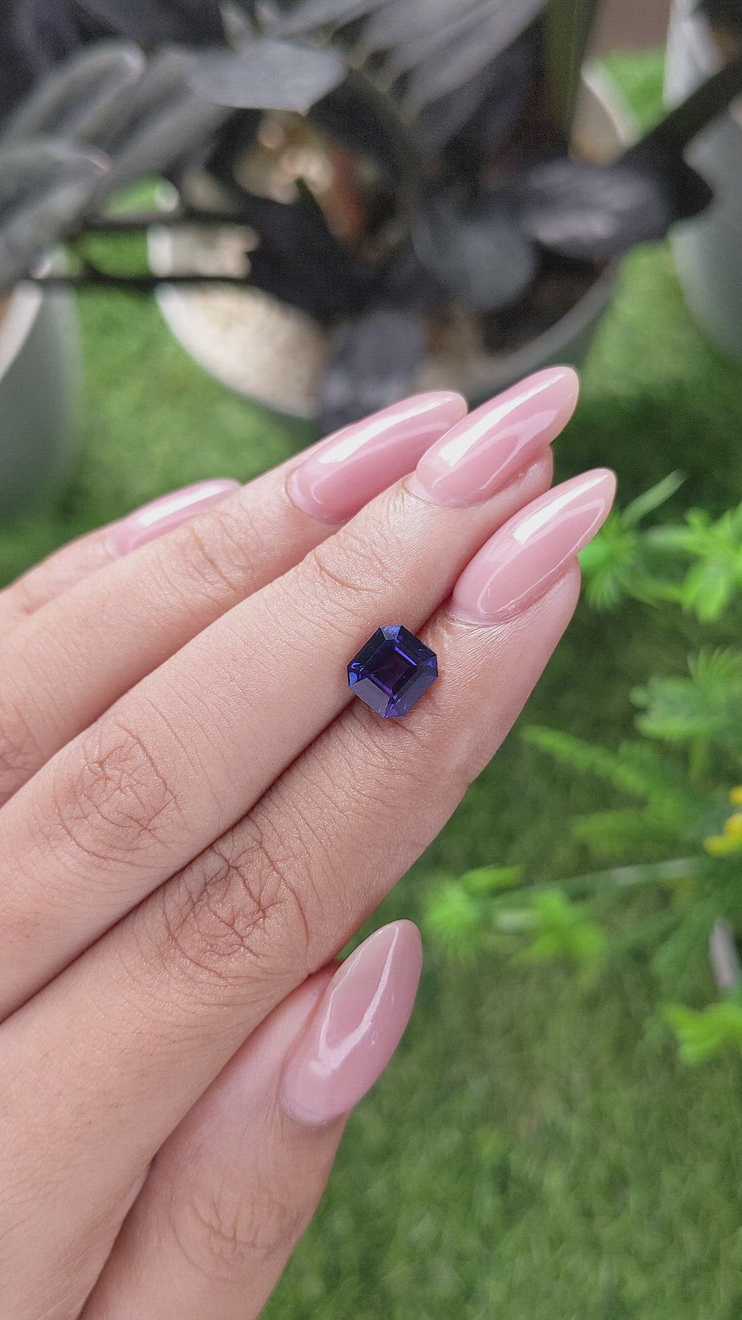 2.03 Ct. Purplish Blue Sapphire from Tanzania Size Video