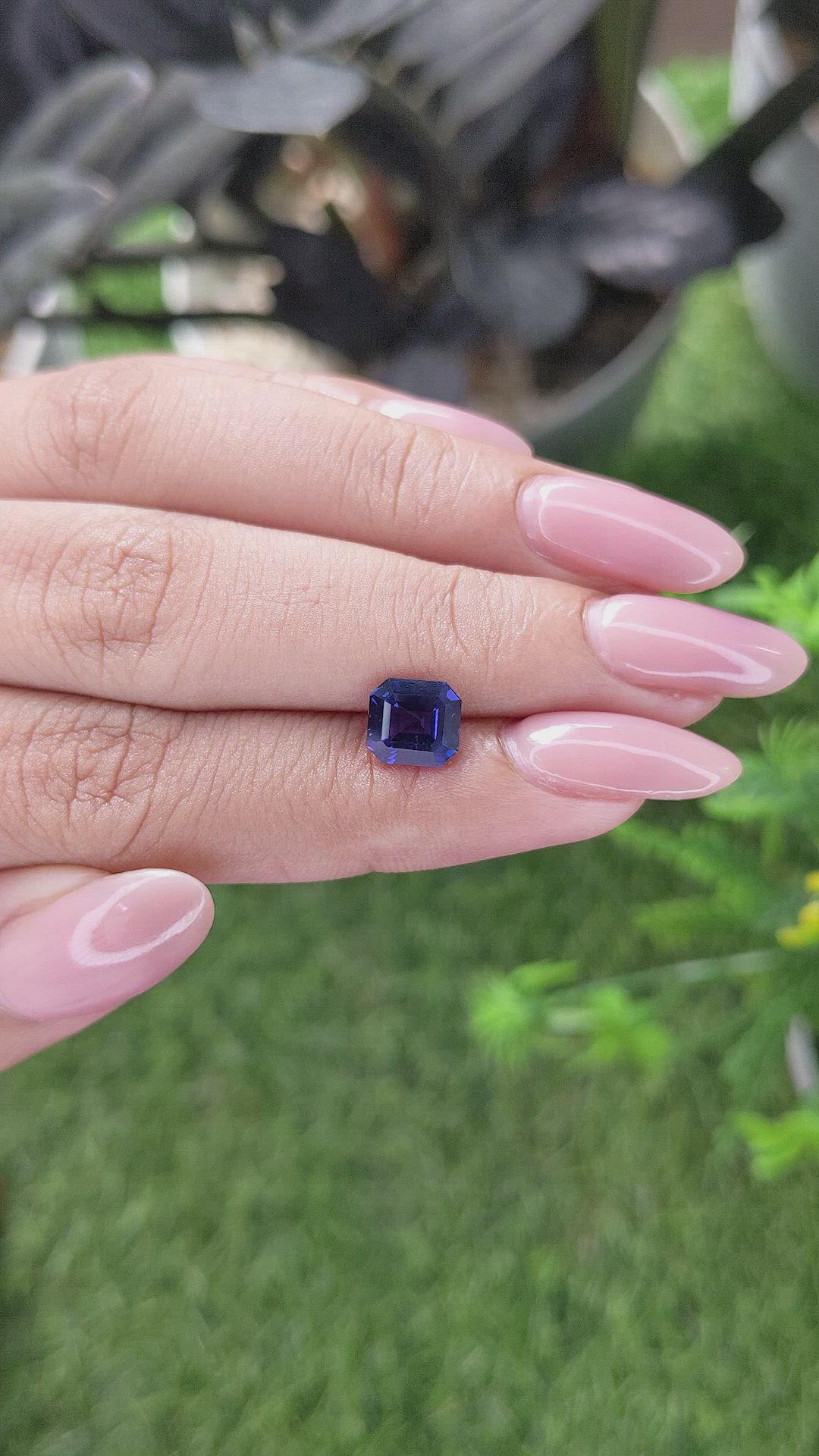 2.03 Ct. Purplish Blue Sapphire from Tanzania Size Video