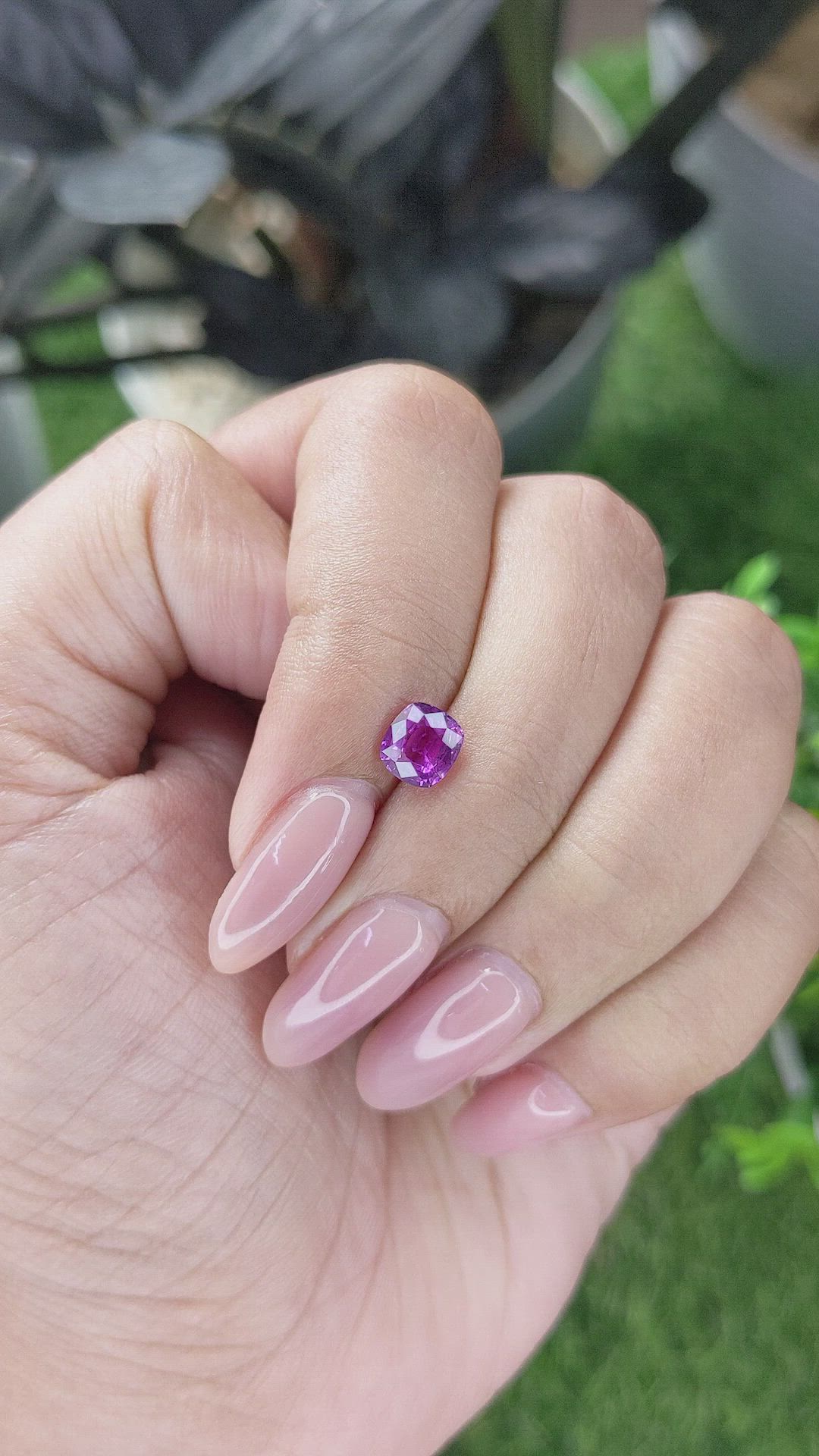 1.09 Ct. Purplish Pink Sapphire from Tanzania Size Video