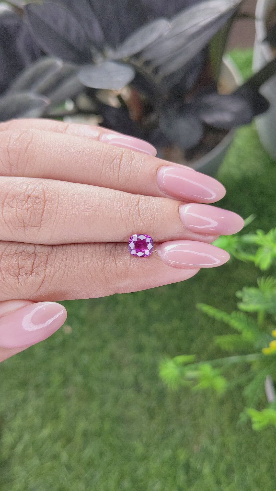 1.09 Ct. Purplish Pink Sapphire from Tanzania Size Video