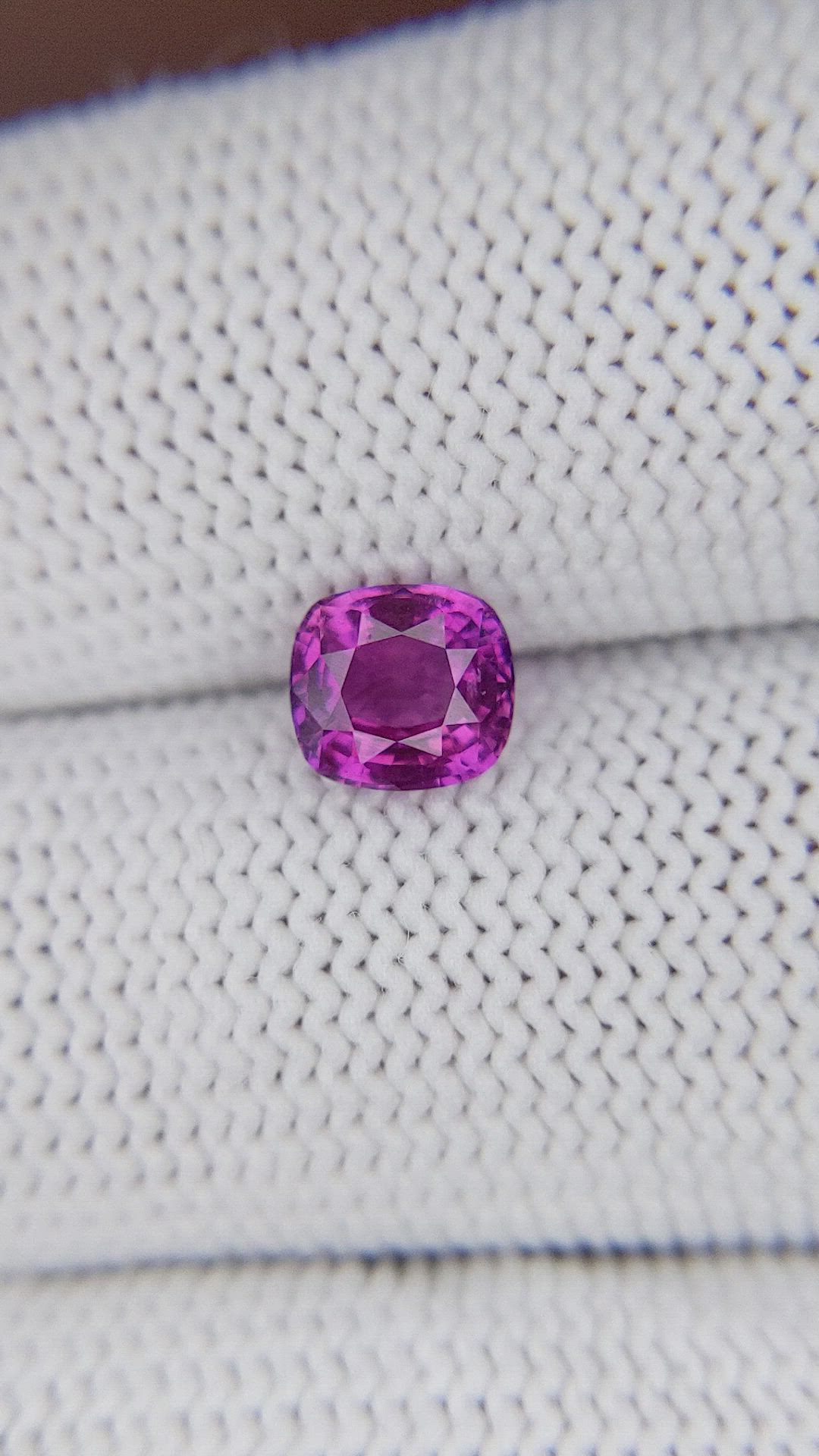 1.09 Ct. Purplish Pink Sapphire from Tanzania Size Video