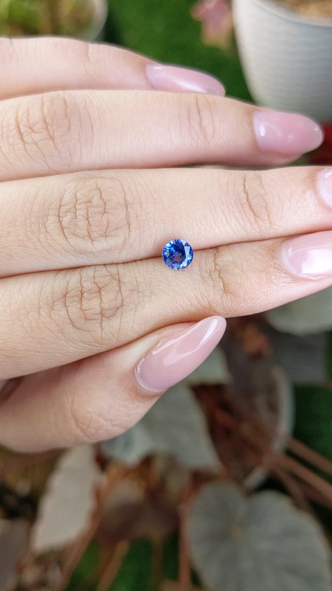 0.73 Ct. Blue Sapphire from Ceylon (Sri Lanka) Size Video