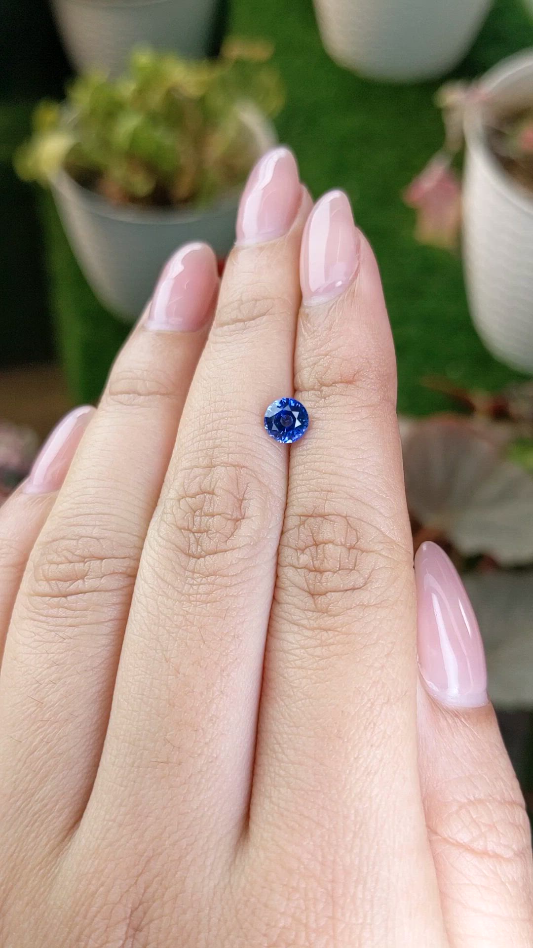 0.84 Ct. Blue Sapphire from Ceylon (Sri Lanka) Size Video