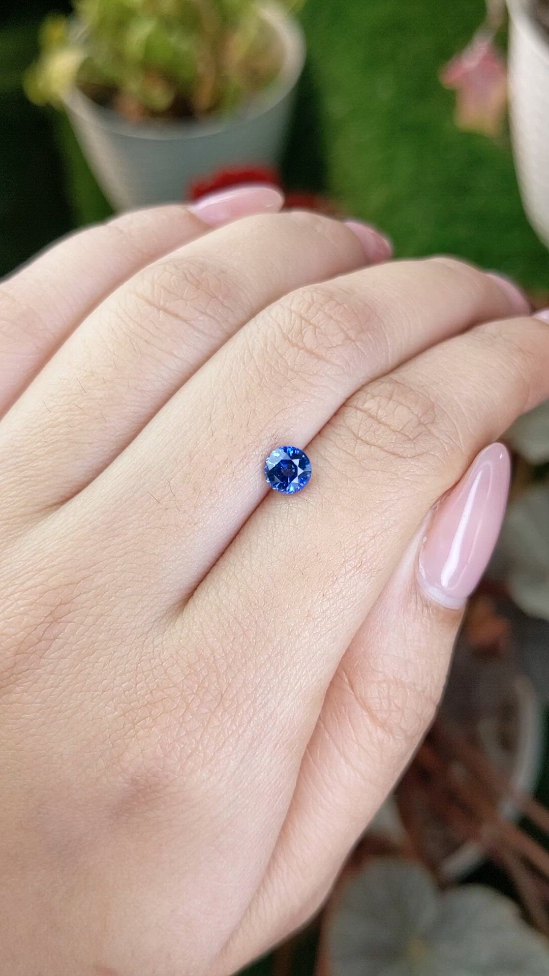 0.84 Ct. Blue Sapphire from Ceylon (Sri Lanka) Size Video