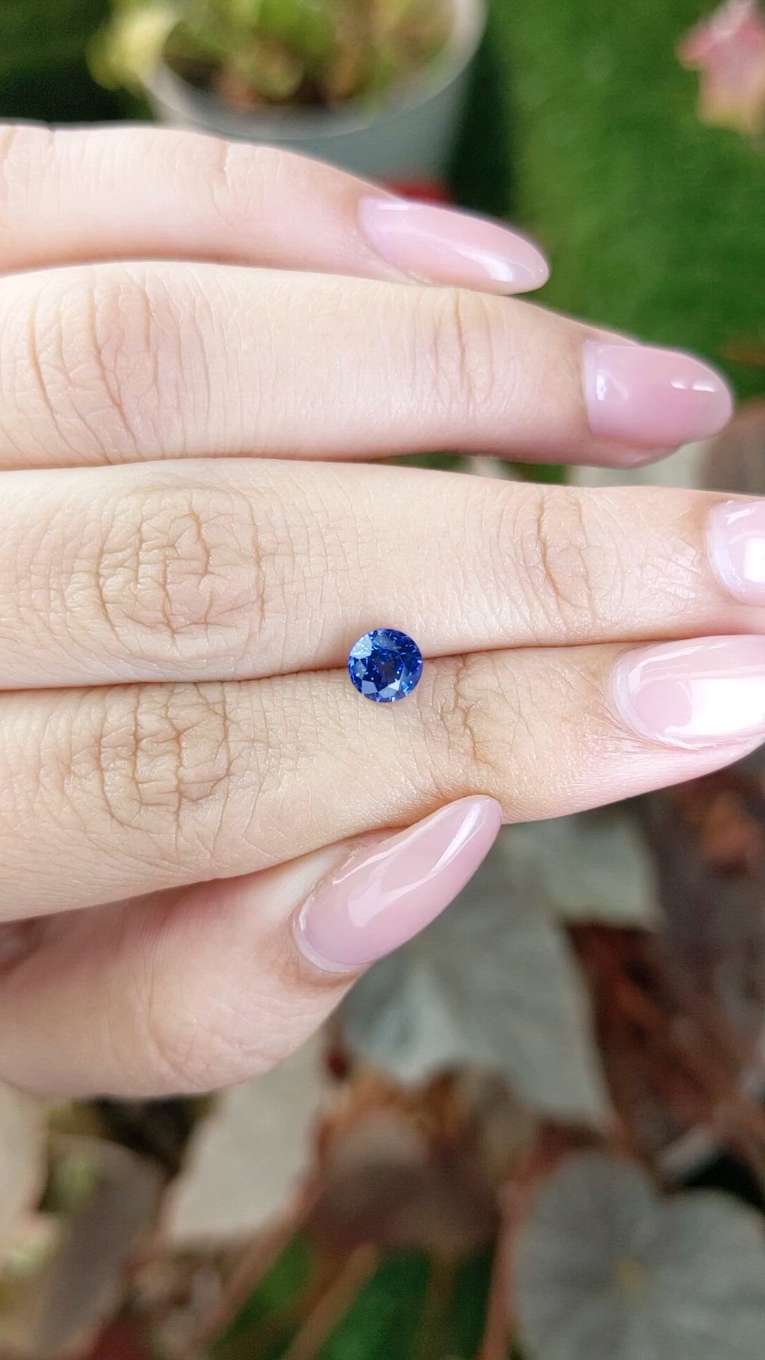 0.84 Ct. Blue Sapphire from Ceylon (Sri Lanka) Size Video