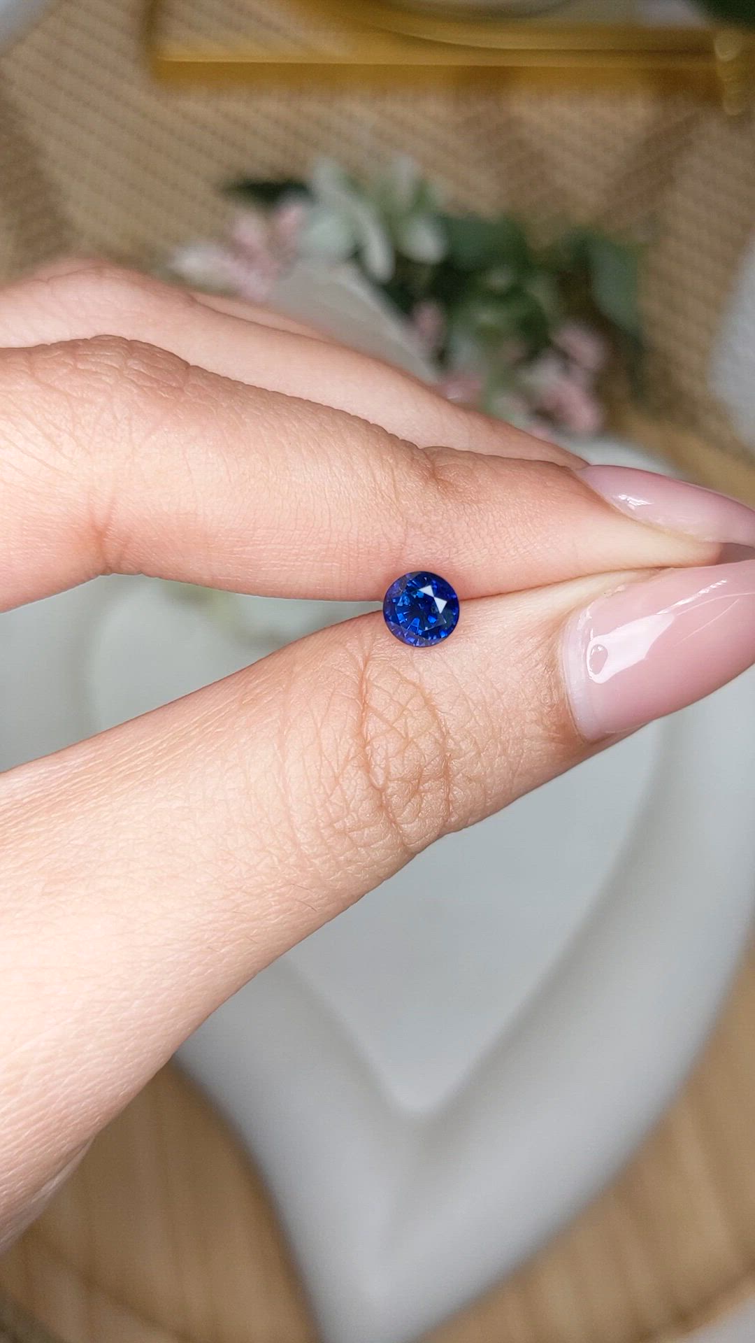 0.83 Ct. Blue Sapphire from Ceylon (Sri Lanka) Size Video