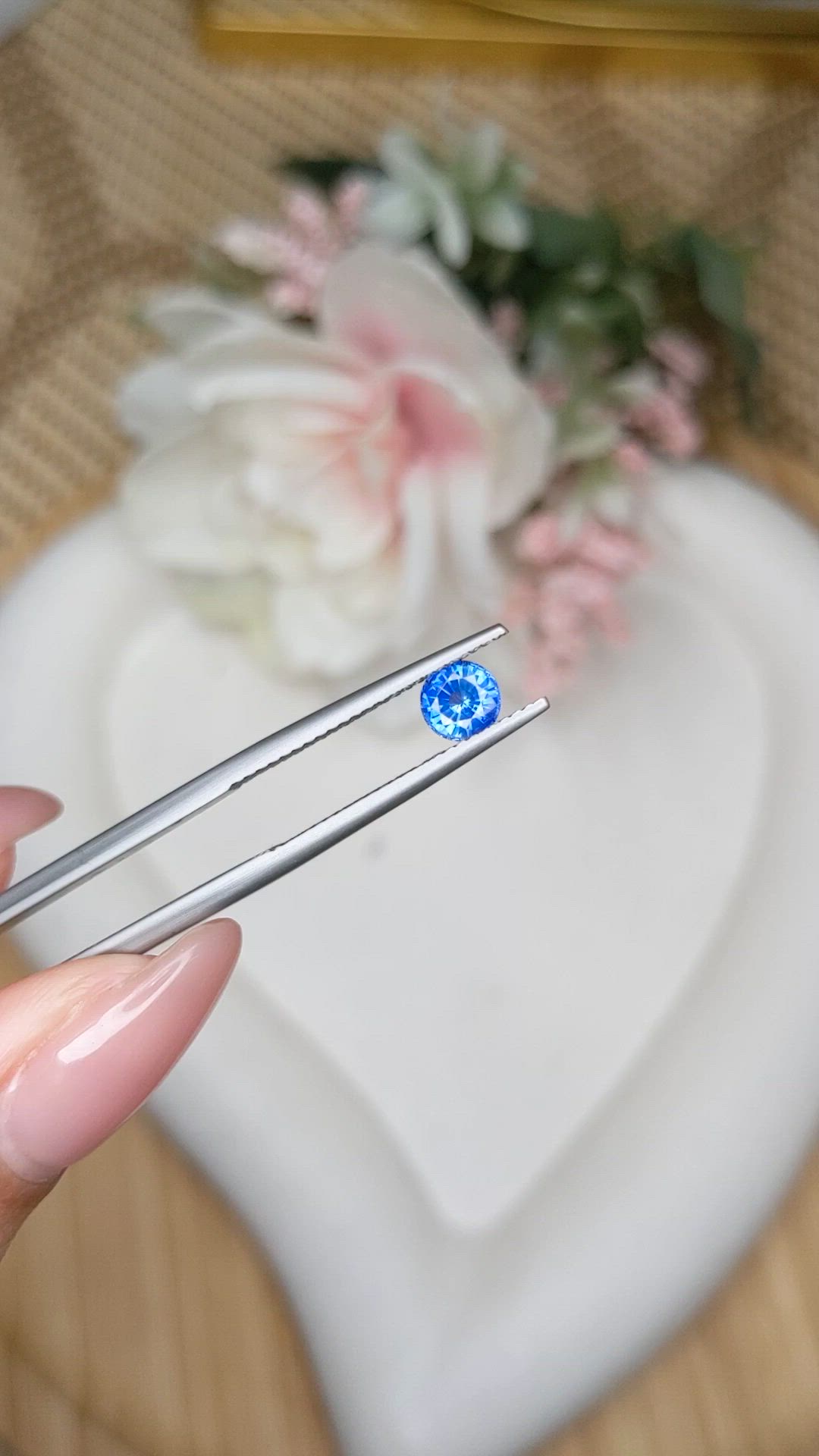 0.66 Ct. Blue Sapphire from Ceylon (Sri Lanka) Size Video
