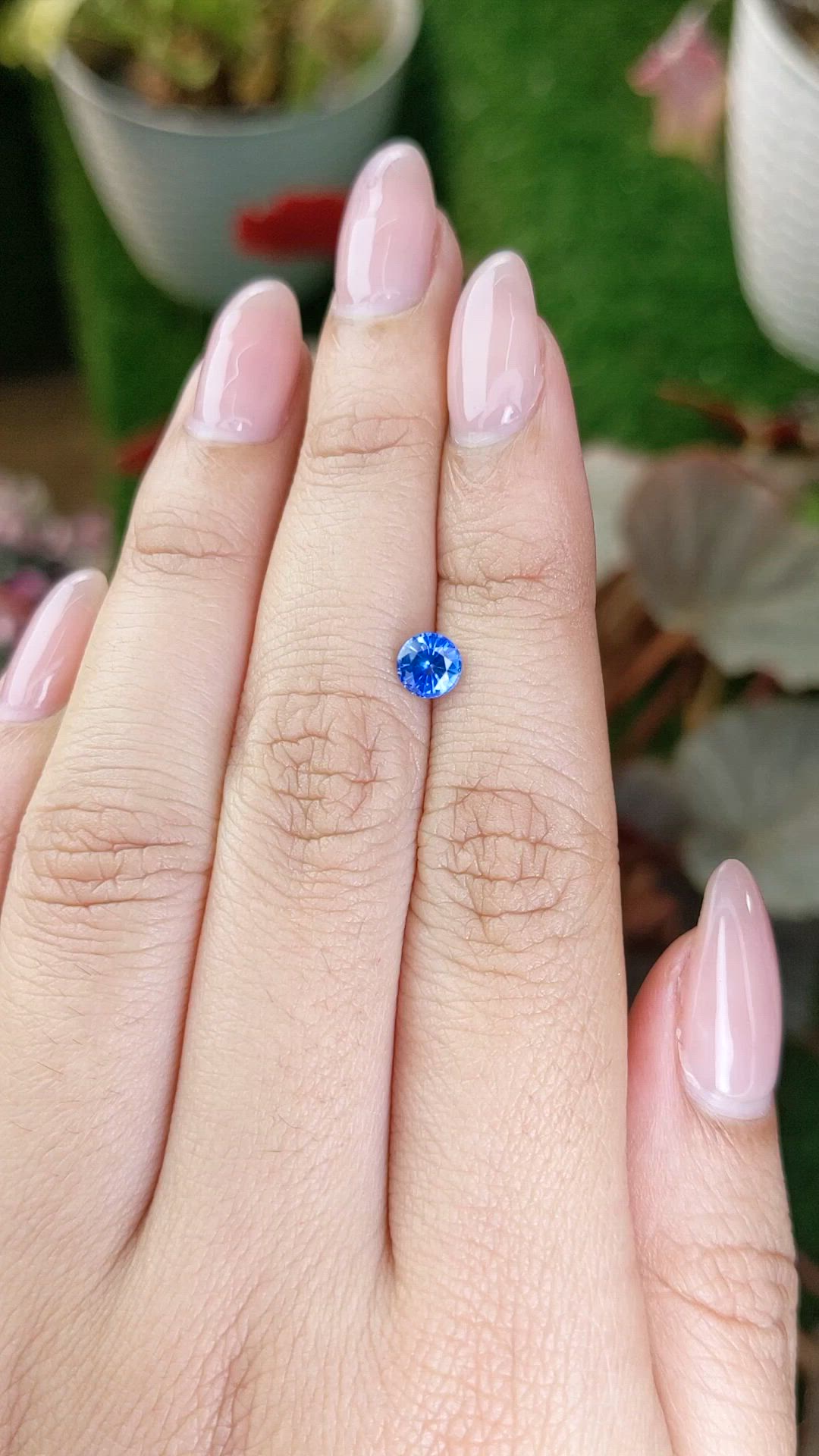 0.66 Ct. Blue Sapphire from Ceylon (Sri Lanka) Size Video