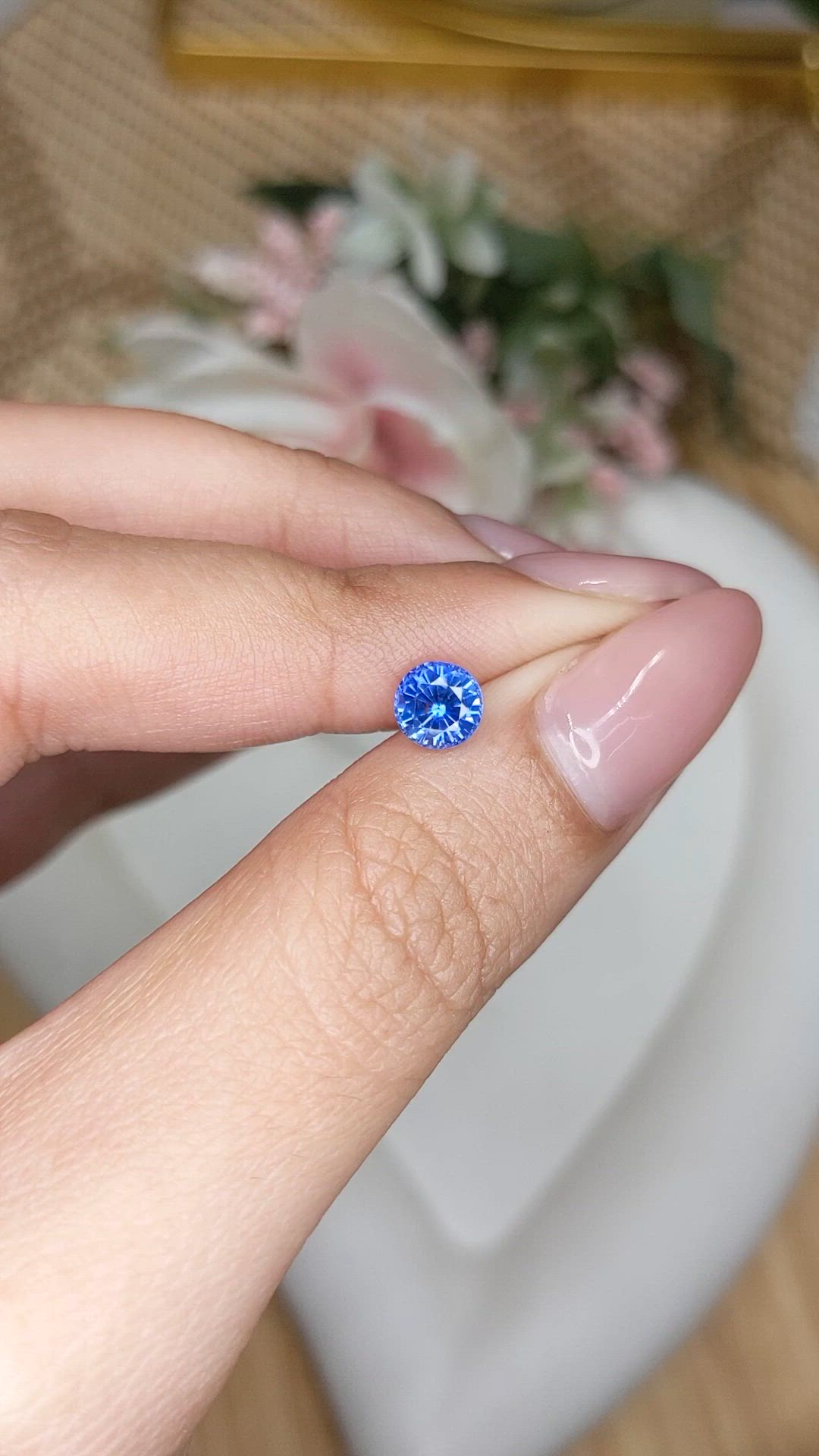 0.99 Ct. Blue Sapphire from Ceylon (Sri Lanka) Size Video
